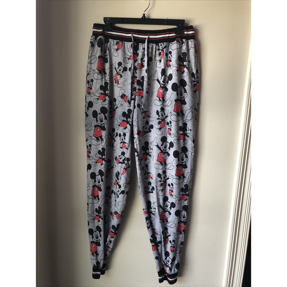 Disney Parks Mickey Mouse Pajama Lounge Pants Men's Gray Size Large